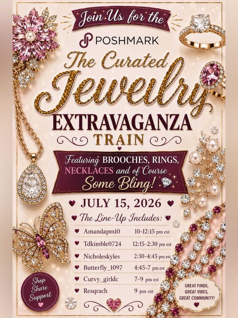 Curated Jewelry Extravaganza Flyer